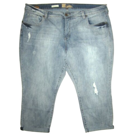 Kut From‎ The Kloth NEW Womens Plus 24 Bardot Jeans Crop Skinny Boyfriend Pants - Picture 1 of 3